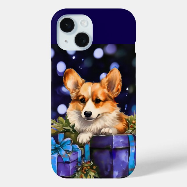 Corgi Puppy Christmas Case-Mate iPhone Case (Back)