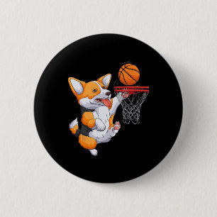 Corgi Puppy Corgi Bysketbyll For Pet Lovers Women Button