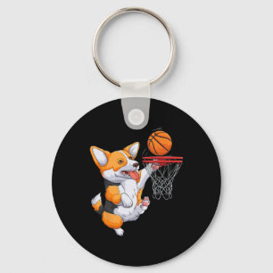 Corgi Puppy Corgi Bysketbyll For Pet Lovers Women Keychain