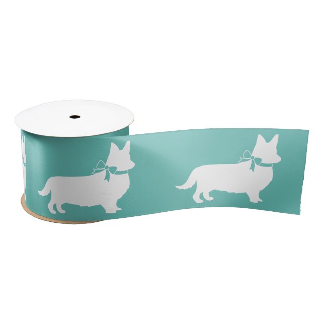 Corgi Puppy Dog Pembroke Welsh Satin Ribbon (Spool)