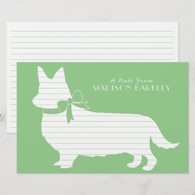 Corgi Puppy Dog Pembroke Welsh Stationery (Front/Back)