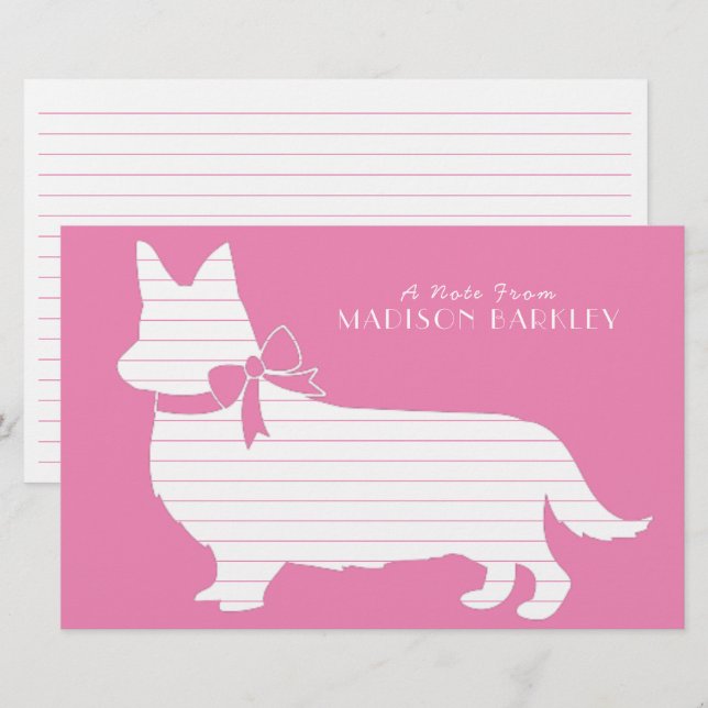 Corgi Puppy Dog Pembroke Welsh Stationery (Front/Back)