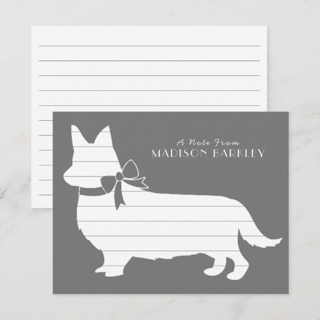 Corgi Puppy Dog Pembroke Welsh Thank You Card (Front/Back)