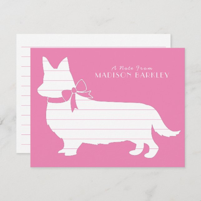 Corgi Puppy Dog Pembroke Welsh Thank You Card (Front/Back)