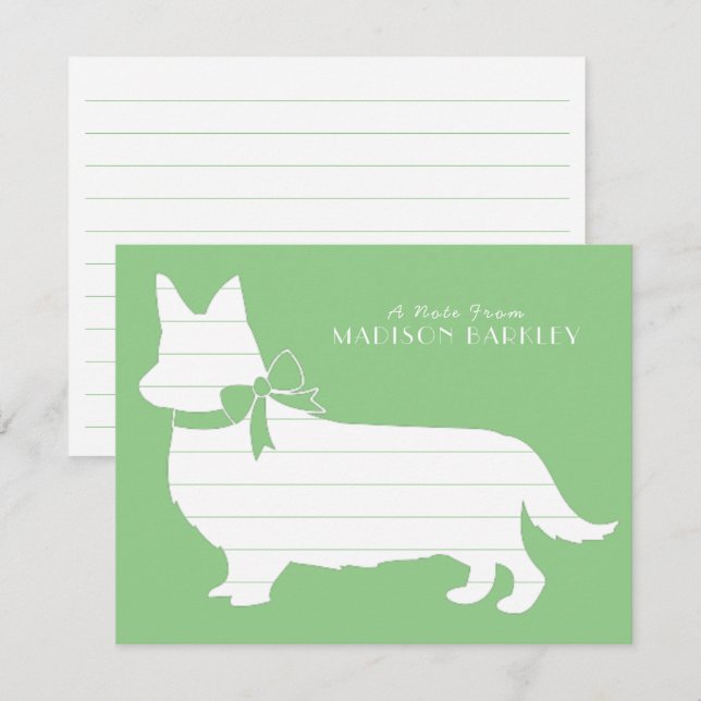 Corgi Puppy Dog Pembroke Welsh Thank You Card (Front/Back)