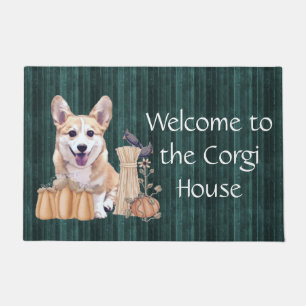 Corgi Puppy in Autumn Doormat