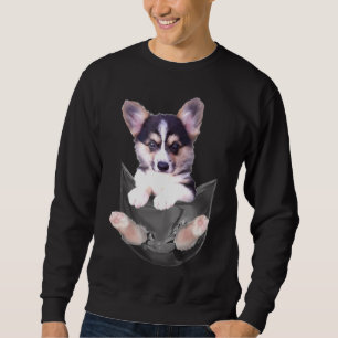 Corgi Puppy In Pocket Sweatshirt