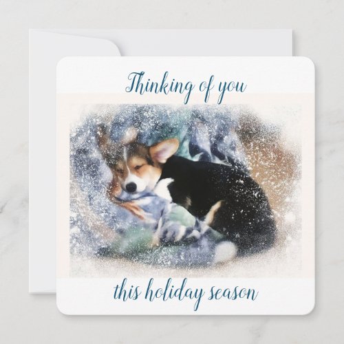 Corgi Puppy Thinking of You Card