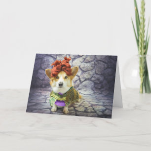 Corgi Queen Birthday Card