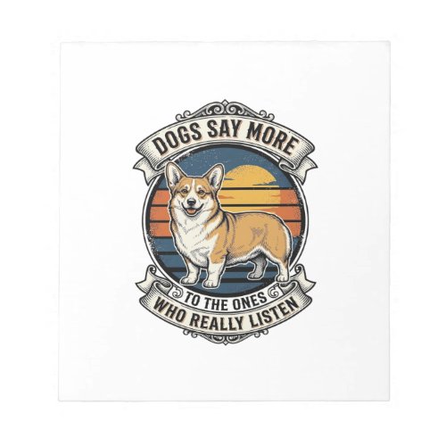Corgi Quote Shirt Vintage Engraving Dog Lover Tee_ Notepad
