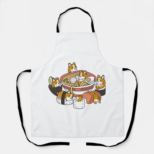 Corgi Ramen Sushi  Apron