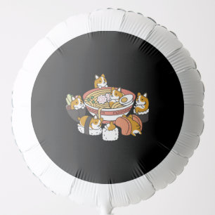 Corgi Ramen Sushi Balloon