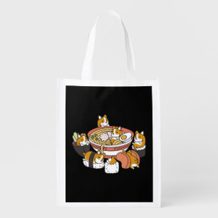 Corgi Ramen Sushi Grocery Bag