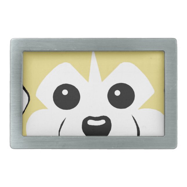 Corgi Rectangular Belt Buckle (Front)