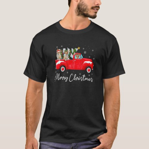 Corgi Red Truck Christmas Santa Hat Xmas Dog T-Shirt