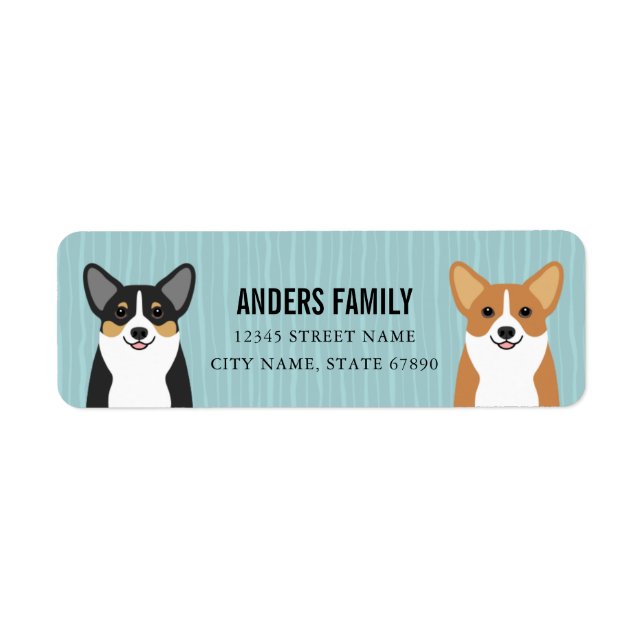 Corgi Return Address Labels (Front)