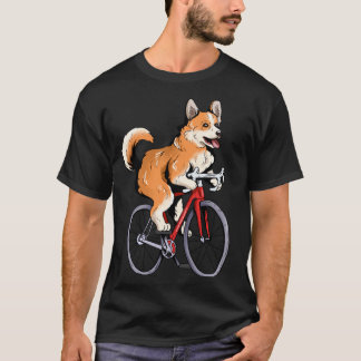 Corgi Riding Bicycle Cute Biker Cyclist T-Shirt