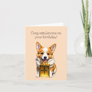 Corgi-rific Cute Funny Birthday Card