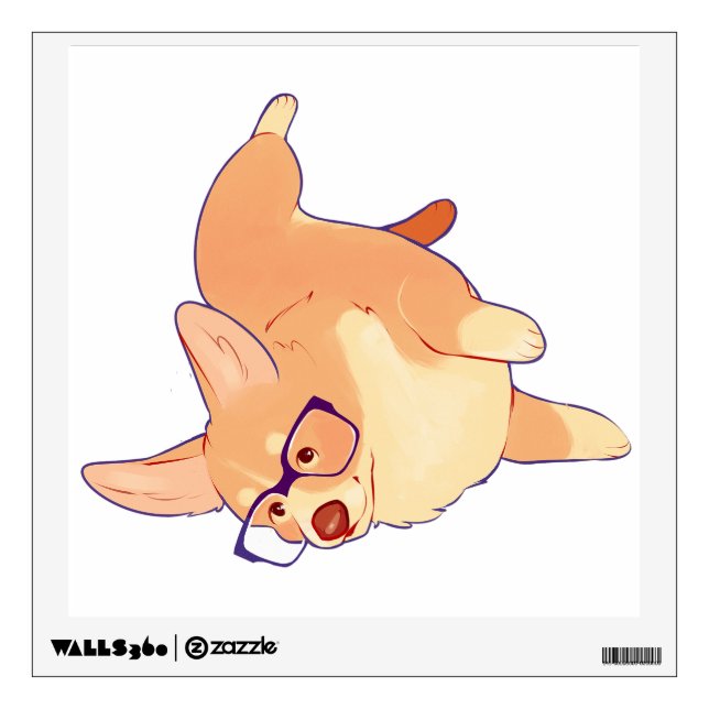 Corgi roll wall decal (Front)