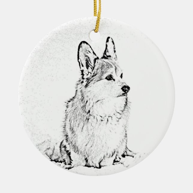 Corgi Round ornament (Front)