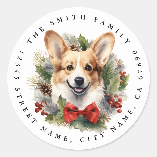 Corgi Round Stickers (Front)