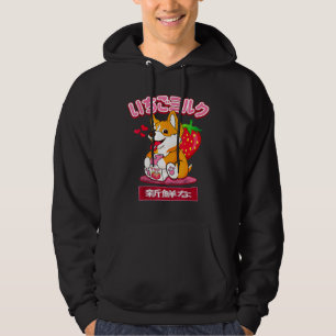 Corgi S Japanese Otaku Stylish Esthetic Milk Shak Hoodie