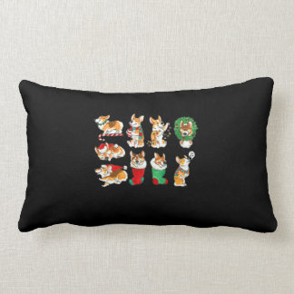 Corgi Santa Christmas Xmas Funny Christmas Lumbar Pillow