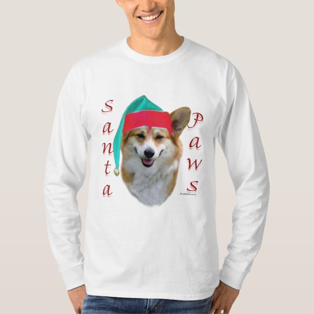 Corgi Santa Paws t-shirt (Front)
