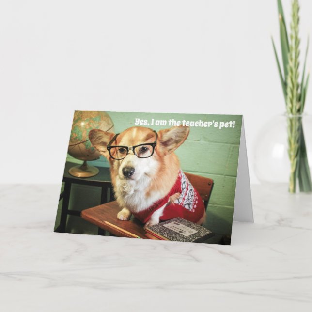 Corgi school/teacher card (Front)