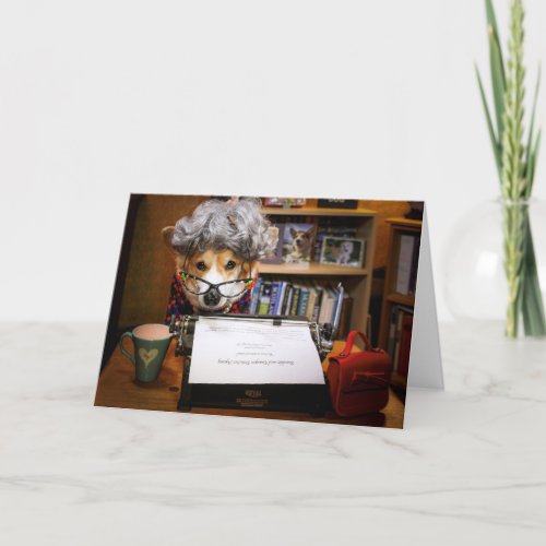 Corgi Secretary Birthday card