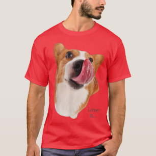 Corgi Shirt Love Is Dog Mom Dad Tee Puppy Pet Wome