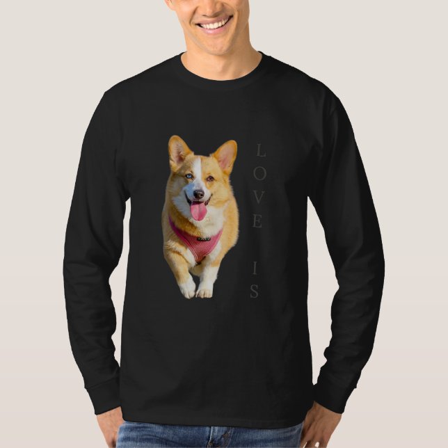 Corgi Shirt Men Women Kids Love Is Dog Mom Dad (Front)