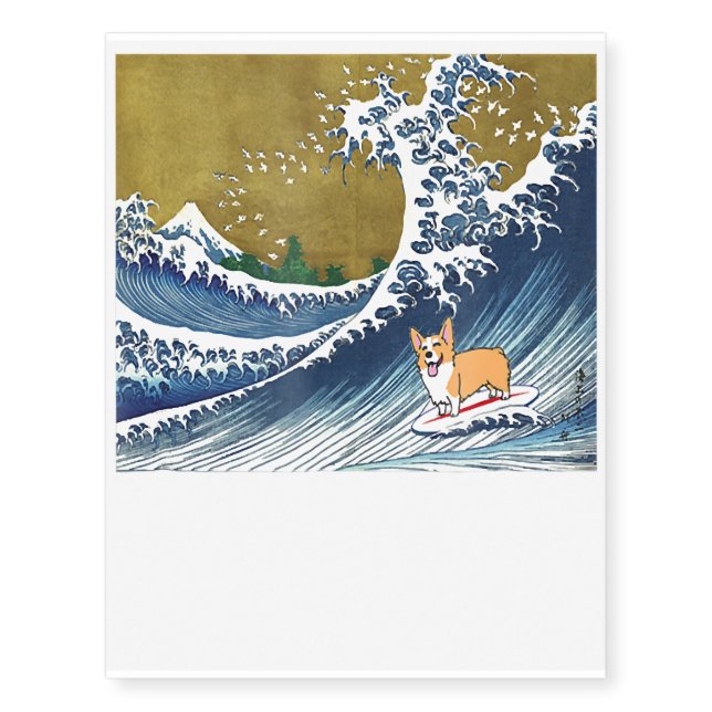 Corgi Shirt Temporary Tattoos (Front)