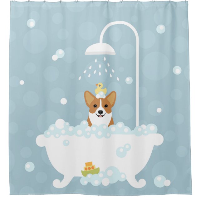 Corgi Shower Curtain (Front)