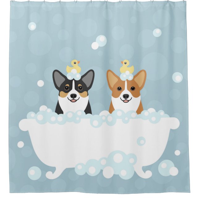 Corgi Shower Curtain (Front)