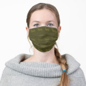 Corgi Silhouette Face Mask (Army Green) (Worn)