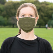 Corgi Silhouette Face Mask (Army Green) (Outside)
