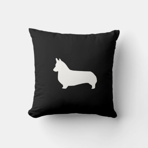 Corgi Silhouette Pillow _ cute corgi design