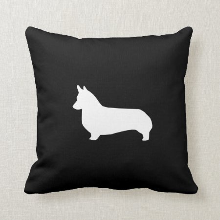 Corgi Silhouette Pillow - Cute Corgi Design
