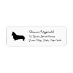 Corgi Silhouette Return Address Labels - Cute Dog at Zazzle