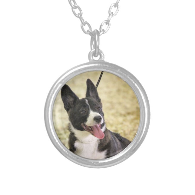 Corgi Silver Plated Necklace (Front)
