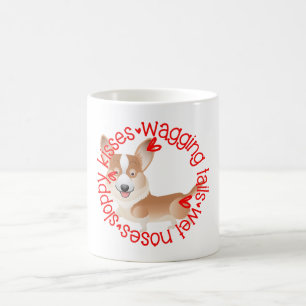Corgi, sloppy kisses coffee mug
