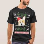 Corgi Snow Christmas Santa Ugly T-Shirt<br><div class="desc">Corgi Snow Christmas Santa Ugly</div>
