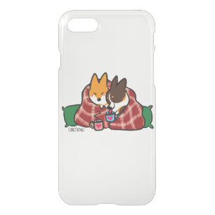 Corgi Snuggles Transparent iPhone Case