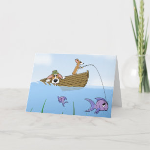 Corgi & Son Fishing Card