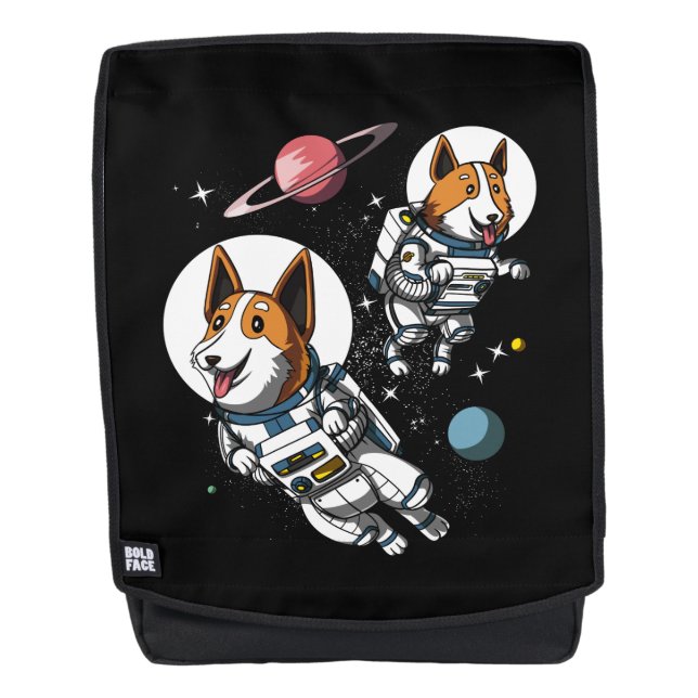 Corgi Space Astronaut Dog Cosmic Pet Backpack (Front)