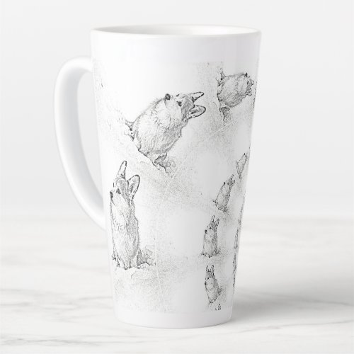 Corgi Spiral design latte mug