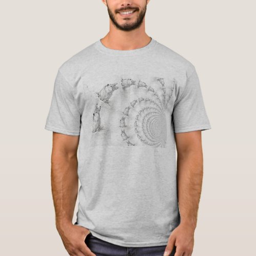 Corgi Spiral design mens t_shirt