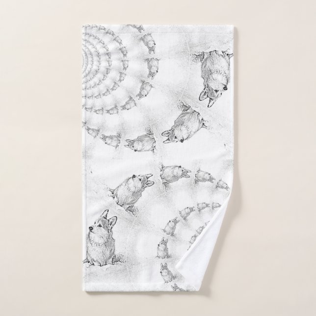 Corgi spiral hand towel (Hand Towel)