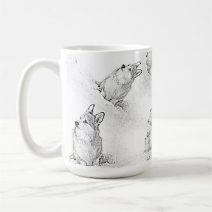 Corgi Spiral pattern large mug